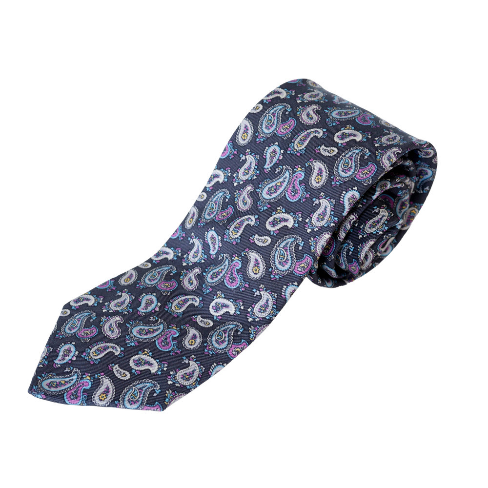 Bloomingdales Paisley Mogador Silk Necktie Luxury Wedding Business Retro Career